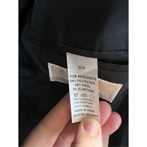 Michael Michael Kors Black Tux Top Men’s Size 50R 54% Polyester 44% Wool 2% Elas - Picture 10 of 16